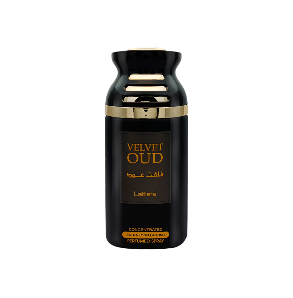 Lattafa Velvet Oud Black Deodorant Spray 250ml For Men & Women