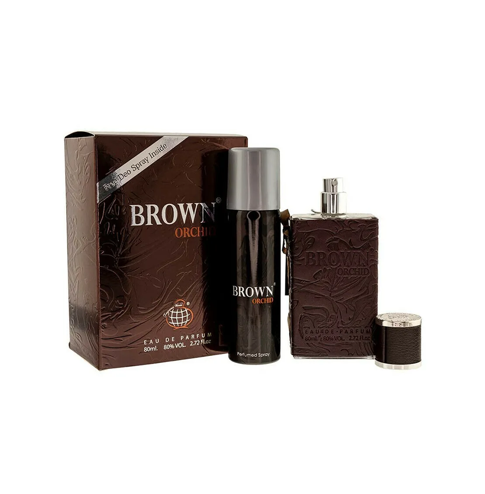 Fragrance World Brown Orchid Eau De Parfum 80ml For Men (With Deo Inside)
