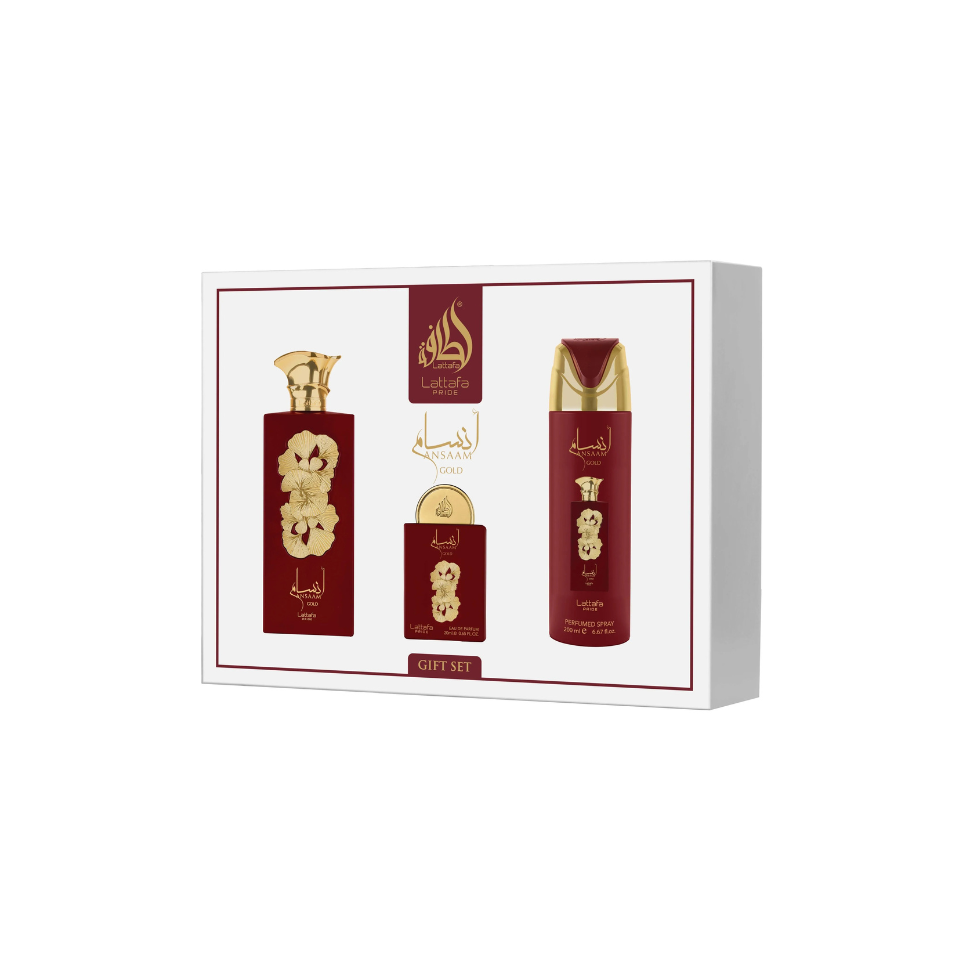 Gift Set Of Lattafa Ansaam Gold Eau De Parfum 100ml For Man Woman