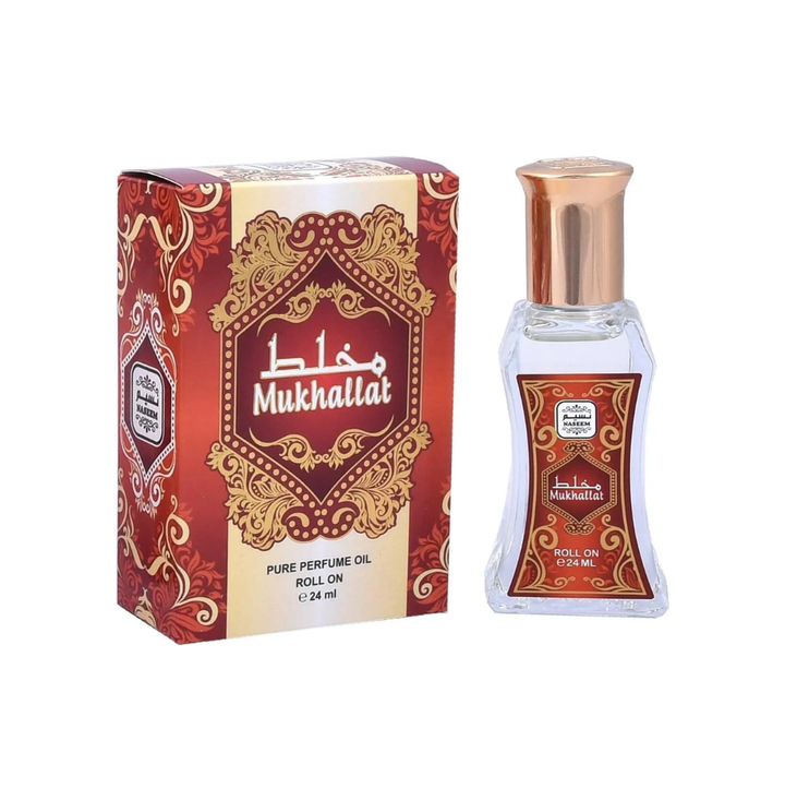 Naseem Mukhallat Concentrated Perfume Oil Roll On Attar 24ml For Men & Women