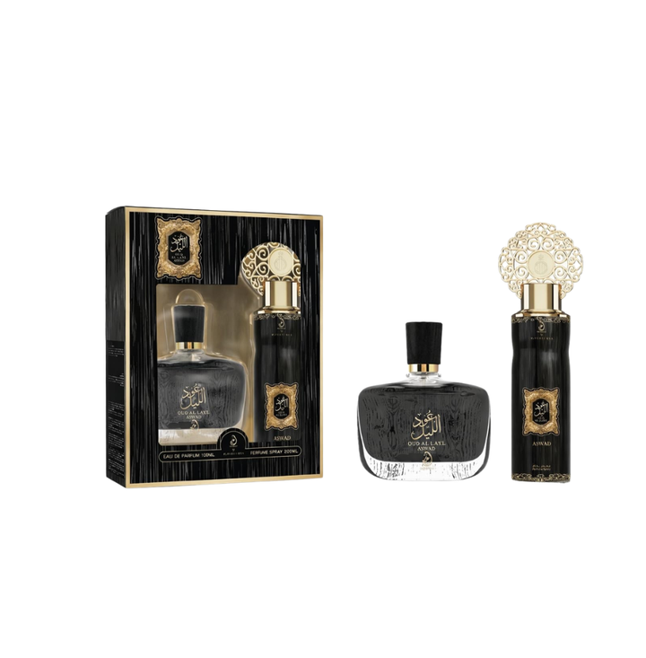 Gift Set Of Arabiyat Oud Al Layl Aswad (100ML EDP + 200ML Deo ) for Men & Women