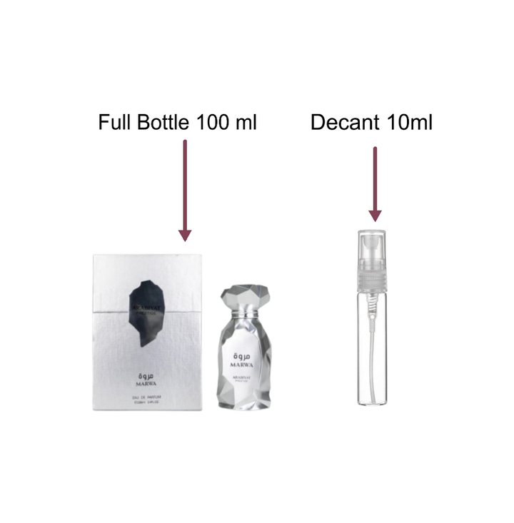 Decant/Sample Of Arabiyat Prestige Marwa Eau De Parfum 10ml For Man