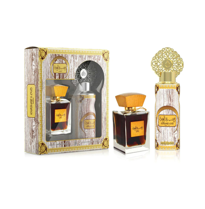 Gift Set Of Arabiyat Khashab & Oud (100ML EDP + 200ML Deo ) for Men & Women