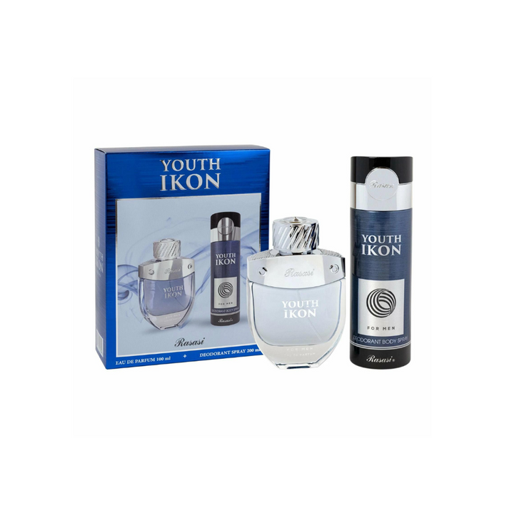 Rasasi Youth Ikon Eau De Parfum 100ml For Men Gift Set