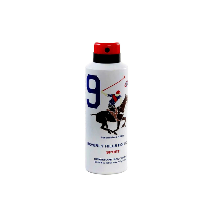 Beverly Hill Polo Club Sport No. 9 Deodorant Body Spray 175ml For Men & Women