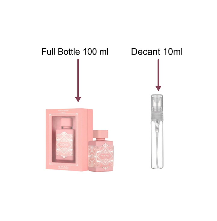 Decant/Sample Of Lattafa Bade'e Al Oud Noble Blush Eau De Parfum 10ml For Women