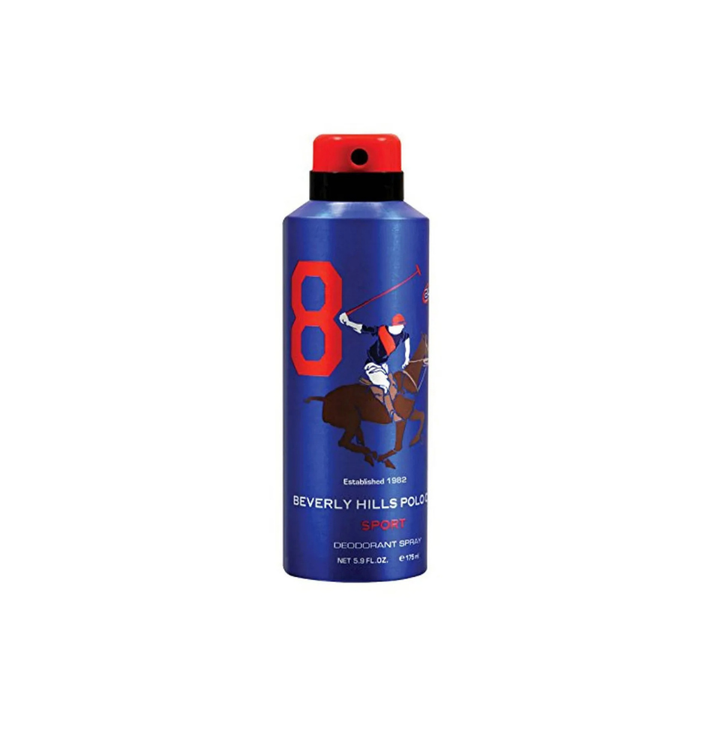 Beverly Hill Polo Club Sport No. 8 Deodorant Body Spray 175ml For Men & Women