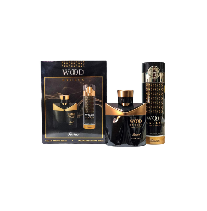 Rasasi Wood Excess Eau De Parfum 100ml For Men Gift Set