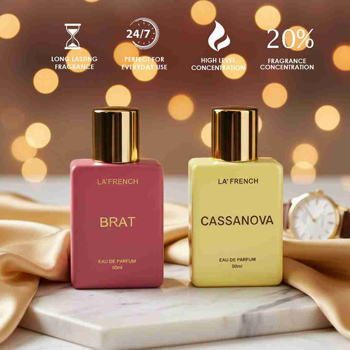 Gift Set La French Brat & Cassanova Eau De Parfum 50ml For Men & Women