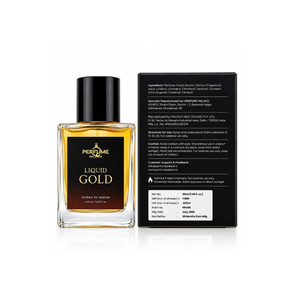 Perfume Palace Liquid Gold Extrait De Parfum 50ml For Man