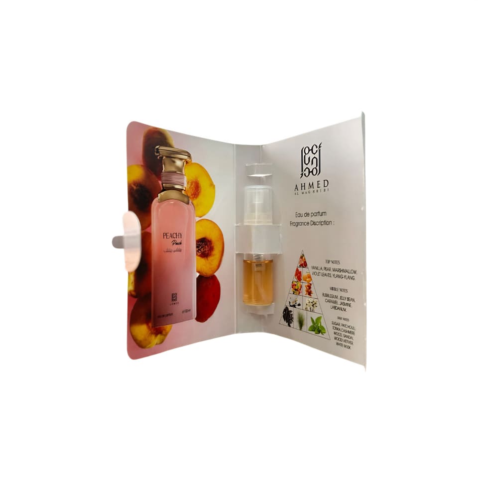 2ml Vial Of Ahmed Al Maghribi Peachy Peach Eau De Parfum For Men Bottle
