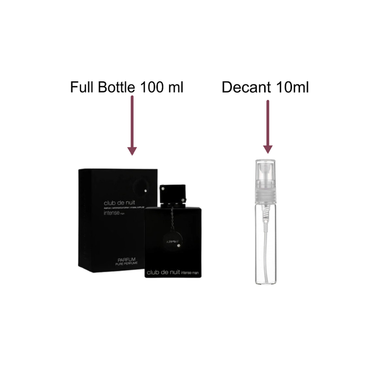 Decant/Sample Of Armaf Club De Nuit Intense Man Pure Parfum 10ml For Men