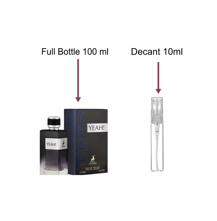 Decant/Sample Of Maison Alhambra Yeah! Man Eau De Parfum 10ml for Men