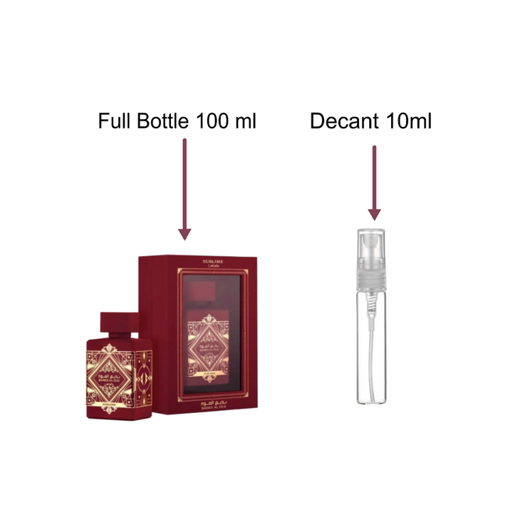 Decant/Sample Of Lattafa Bade’e Al Oud Sublime Eau De Parfum 10ml For Men & Women