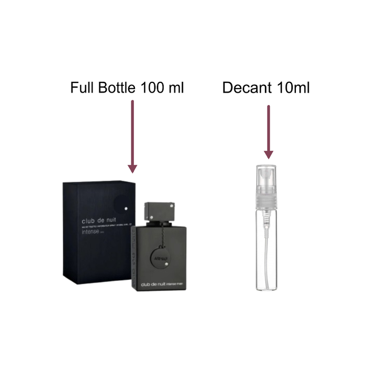 Decant/Sample Of Armaf Club De Nuit Intense Eau De Toilette 10ml For Men