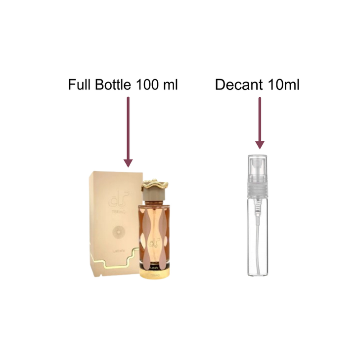 Decant/Sample Of Lattafa Teriaq Eau De Parfum 10ml For Men & Women
