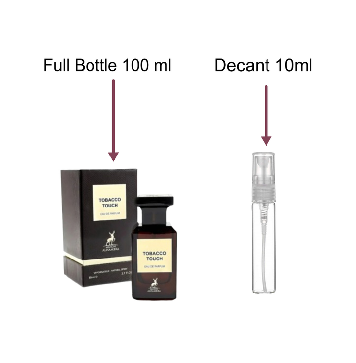 Decant/Sample Of Maison Alhambra Tobacco Touch Eau De Parfum 10ml For Men & Women