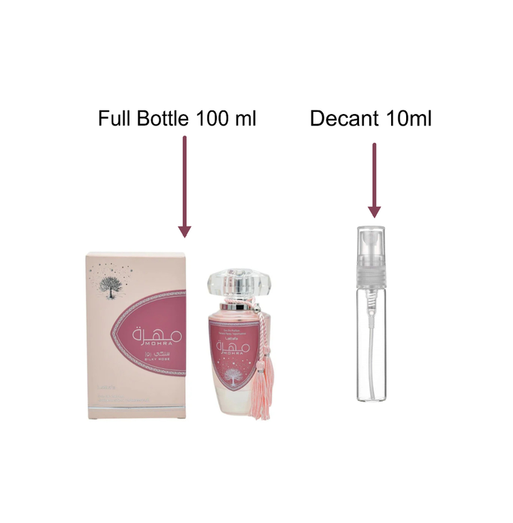 Decant/Sample Of Lattafa Mohra Silky Rose Eau De Parfum 10ml For Women