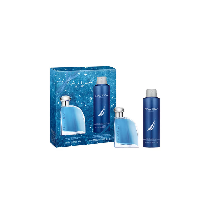 Gift Set Of Nautica Blue Eau de Toilette 50 ml + Deodorant Spray 170 gm