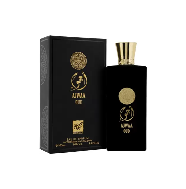 Rihanah Ajwa Oud Black Eau De Parfum For Men & Women 100ml