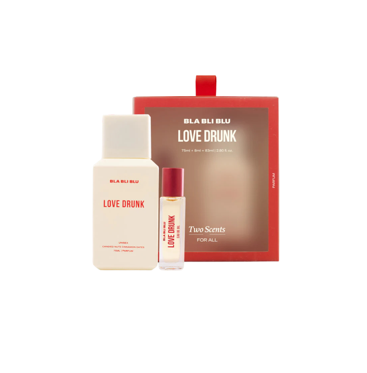 Bla Bli Blu Two Scents Love Drunk 75ml Pure Parfum +8ml Roll On For Man & Woman