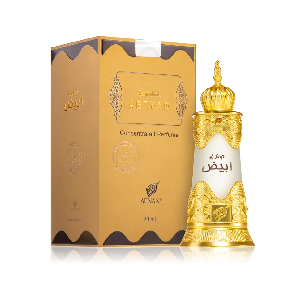 Afnan Sandal Abiyad Concentrated Perfume Oil (Attar) 20ml For Men & Women