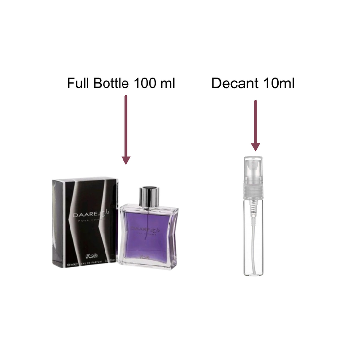 Decant/Sample Of Rasasi Daarej Pour Homme Eau De Parfum 10ml For Men