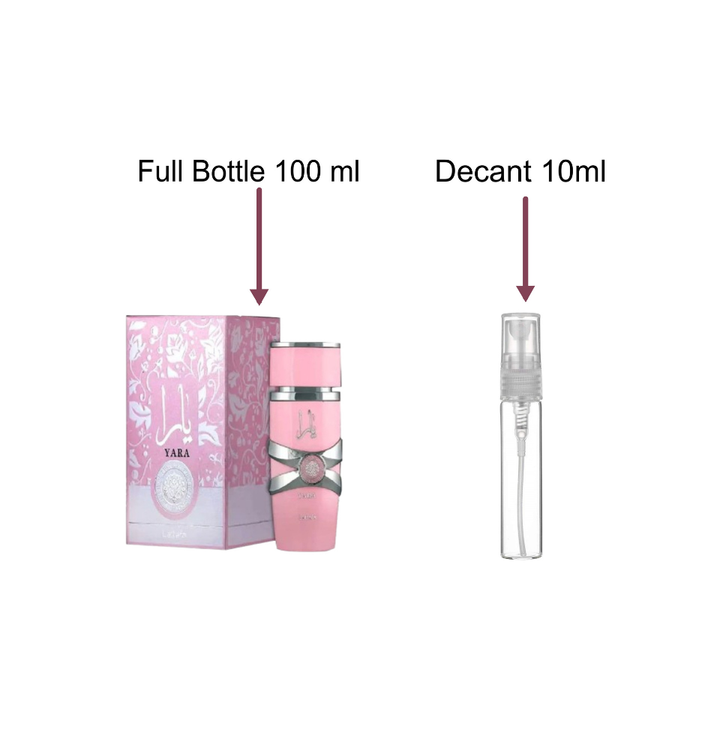 Decant/Sample Of Lattafa Yara Eau De Parfum 10ml For Women
