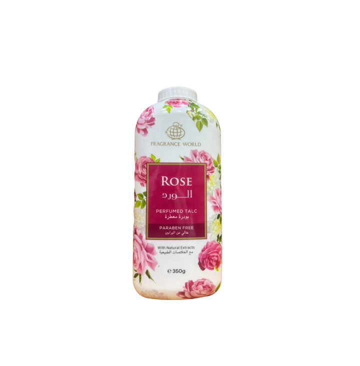 Fragrance World Rose Perfumed Talc 350GM