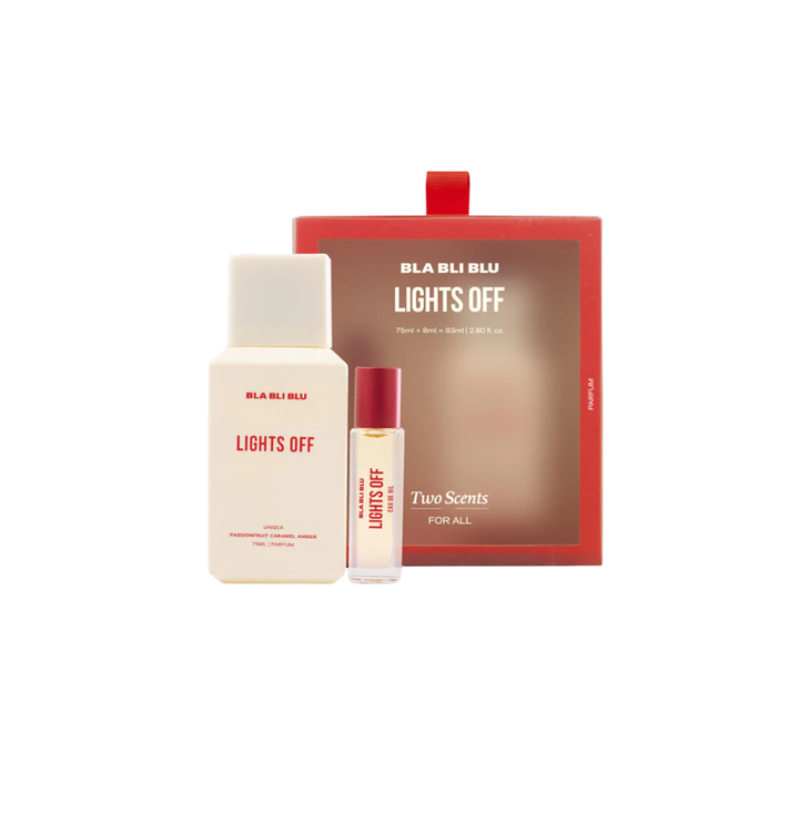 Bla Bli Blu Two Scents Lights Off 75ML Pure Parfum +8ml Roll On For Man & Woman
