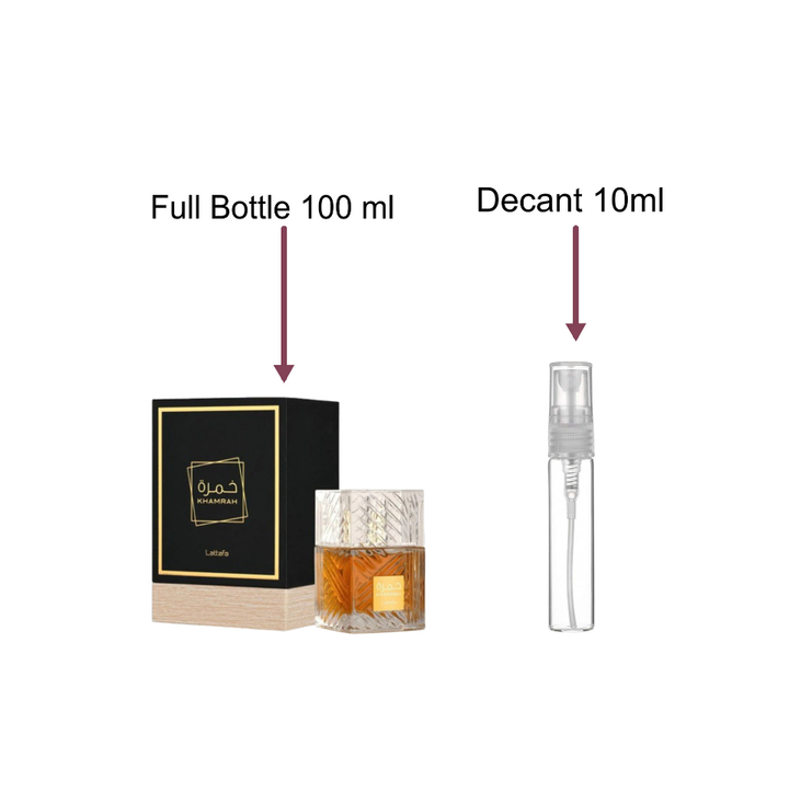 Decant/Sample Lattafa Khamrah Eau De Parfum 10ml For Men & Women