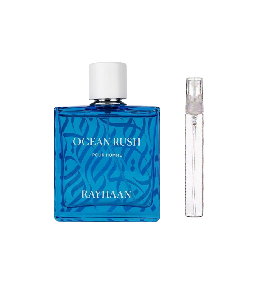 Decant/Sample Of Rayhaan Ocean Rush Eau De Parfum 10ml For Man