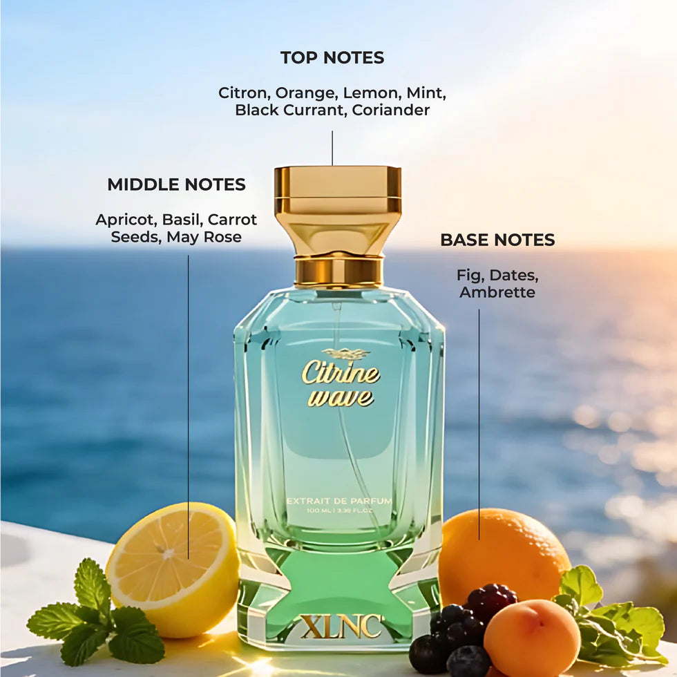 XLNC Citrine Wave Extrait De Parfum 100ml For Men & Women