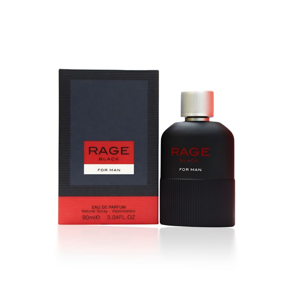 Fragrance World Rage Black Eau De Parfum 100ml  For Man