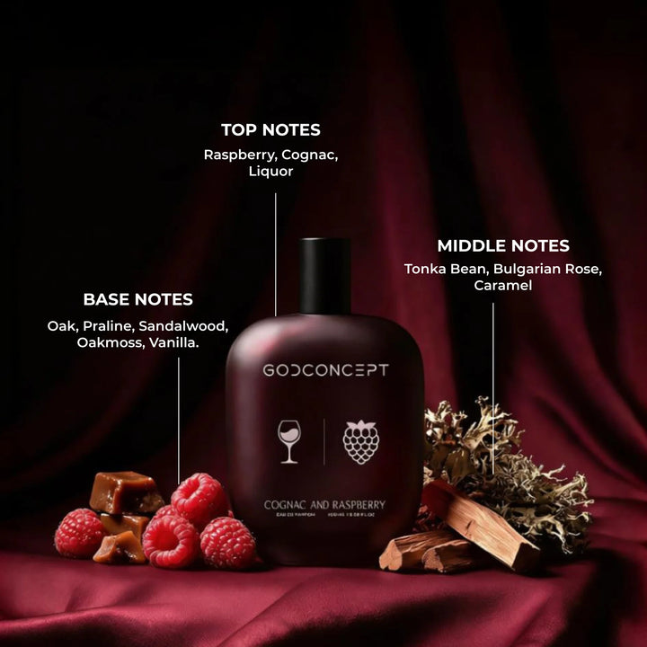 God Concept Cognac & Rasperry Eau De Parfum 100ml For Men & Women