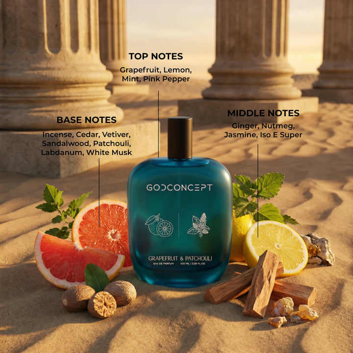 God Concept Grapefruit & Patchouli Eau De Parfum 100ml For Men