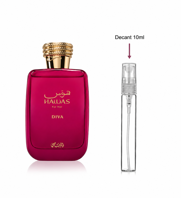 Decant/Sample Of Rasasi Hawas Diva Eau De Parfum 10ml For Woman