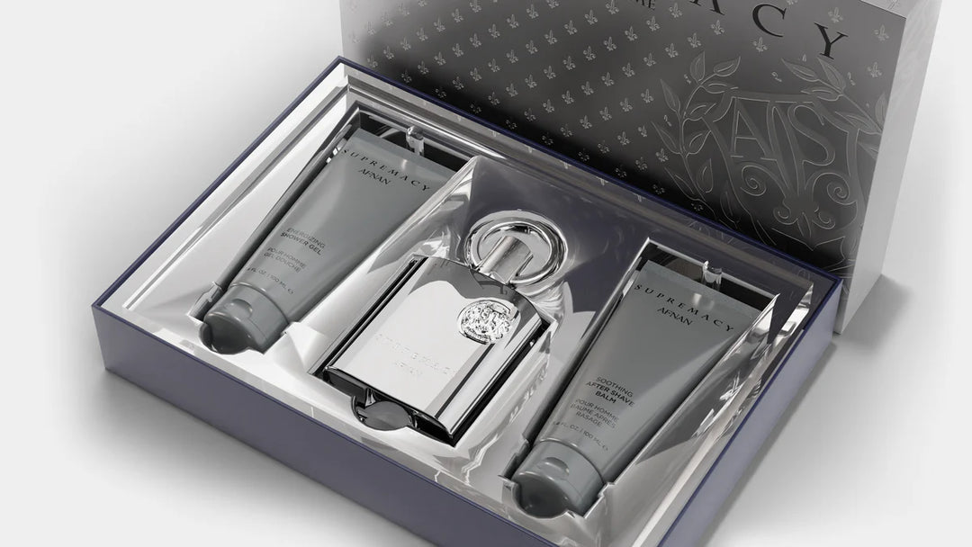 Gift Set Of Afnan Supremacy Silver Eau De Parfum 100ml For Man
